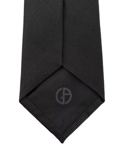 Giorgio Armani Silk Tie With 8cm Width And Diagonal Pattern