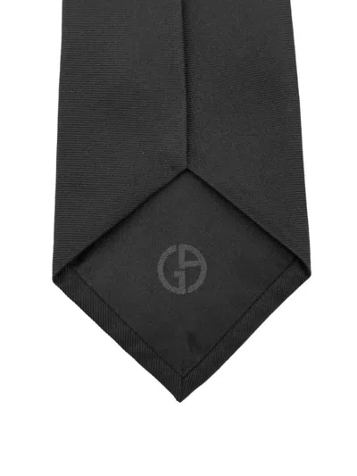 Giorgio Armani Silk Tie With 8cm Width And Diagonal Pattern
