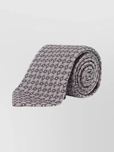 Giorgio Armani Silk Tie Micro-pattern Geometric 8cm Width