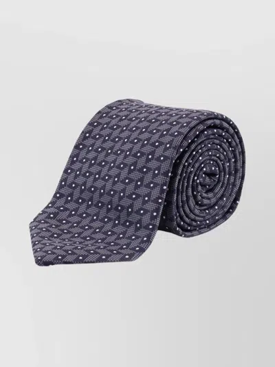 Giorgio Armani Silk Tie Geometric Micro-pattern 8cm Width