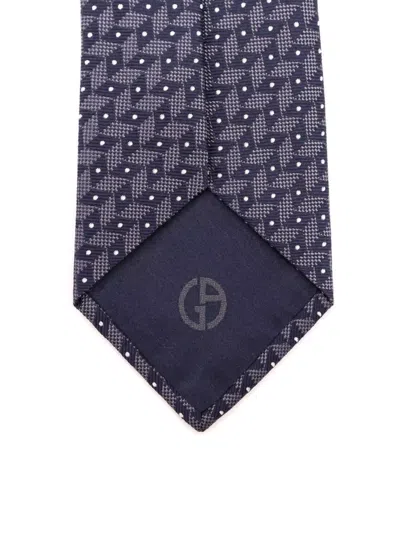 Giorgio Armani Silk Tie Geometric Micro-pattern 8cm Width