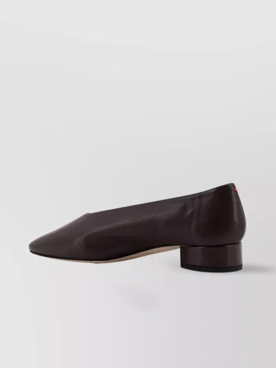 Aeyde Delia Ballerinas Leather Covered Heel