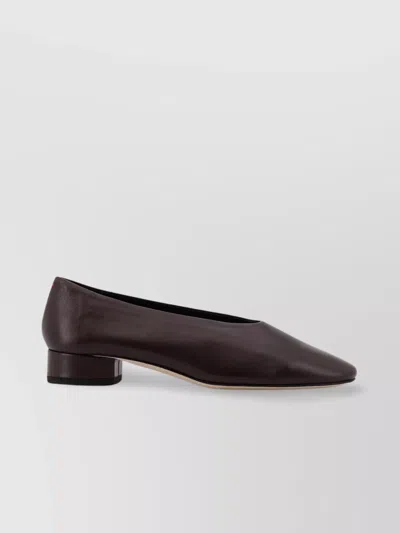Aeyde Delia Ballerinas Leather Covered Heel