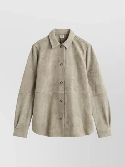 Totême Luxe Shirt Suede Panel Detailing