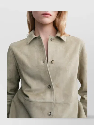 Totême Luxe Shirt Suede Panel Detailing