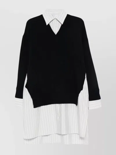 Stella Mccartney Crew-neck Sweater Shirt Midi Dress In Multi
