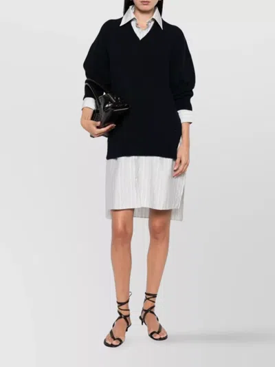 Stella Mccartney Crew-neck Sweater Shirt Midi Dress In Multi