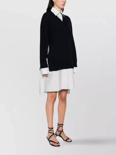 Stella Mccartney Crew-neck Sweater Shirt Midi Dress In Multi