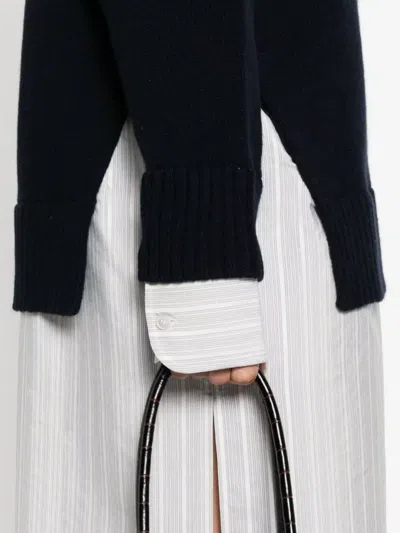 Stella Mccartney Crew-neck Sweater Shirt Midi Dress In Multi
