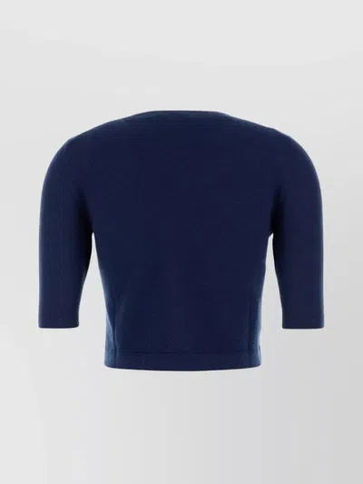 Prada Blue Cashmere Sweater In Blue