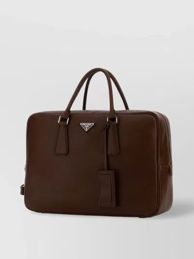 Prada Leather Top Handle Shoulder Bag