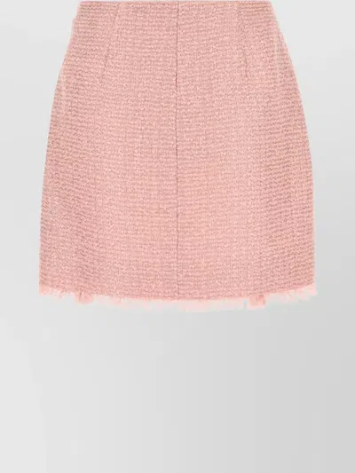 Balmain High-waisted Tweed Skirt With Gold-tone Buttons