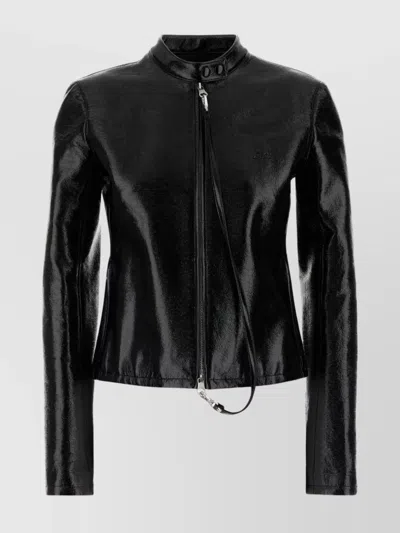 Courrèges Courreges Black Stretch Vynil Jacket In Black