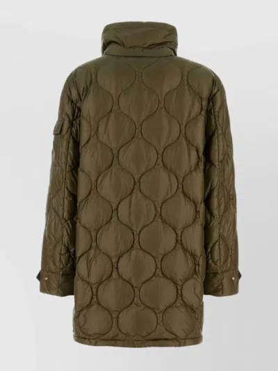 Moncler Olive Green Nylon Lombi Down Jacket In Green