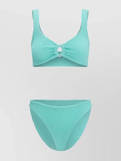 Hunza G Julia Bikini Crinkle Detail In Blue