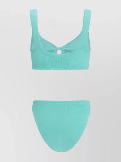 Hunza G Julia Bikini Crinkle Detail In Blue