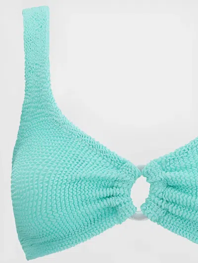 Hunza G Julia Bikini Crinkle Detail In Blue