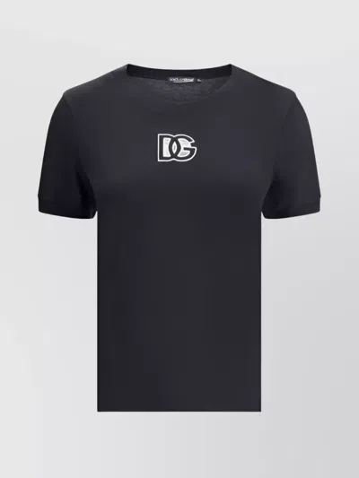 Dolce & Gabbana Recognizable Logo Crew Neck T-shirt In Black