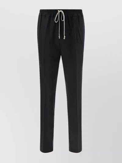 Rick Owens Drawstring Waistband Pants Featuring Pockets In Black