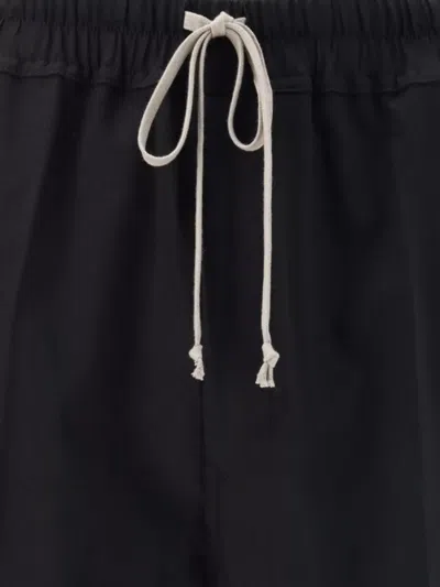 Rick Owens Drawstring Waistband Pants Featuring Pockets In Black