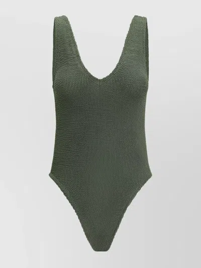 Hunza G Swimsuit Sculpting Supportive Deep Neckline