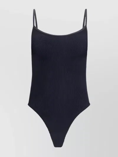 Hunza G Pamela High Neck Crinkle Swimsuit
