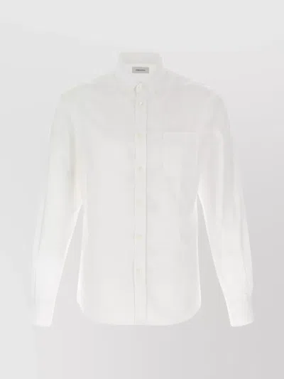 Ferragamo Jacquard Shirt Featuring Gancini Pattern In White