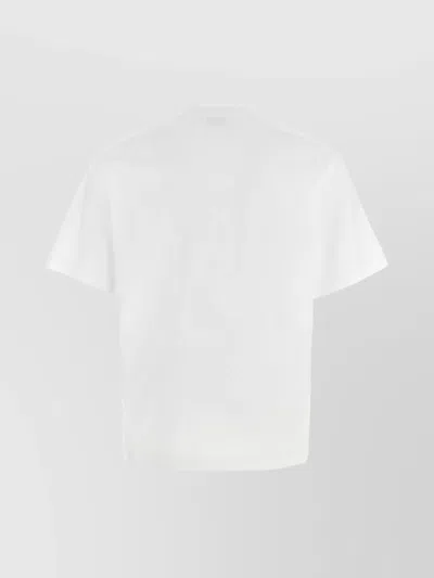 Ferragamo Signature Velvet Logo T-shirt In White