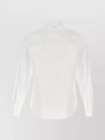 Ferragamo Jacquard Shirt Featuring Gancini Pattern In White