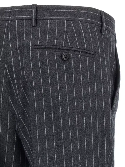 Tagliatore Single-breasted Pinstriped Suit Jacket In Gray