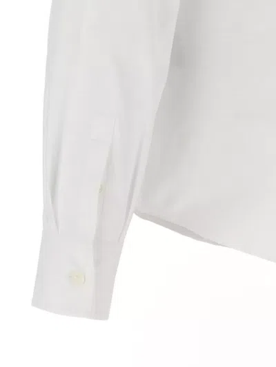 Ferragamo Jacquard Shirt Featuring Gancini Pattern In White