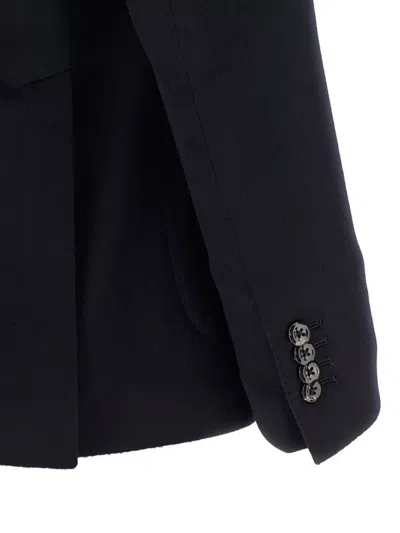 Tagliatore Square Pattern Blazer With Multiple Pockets
