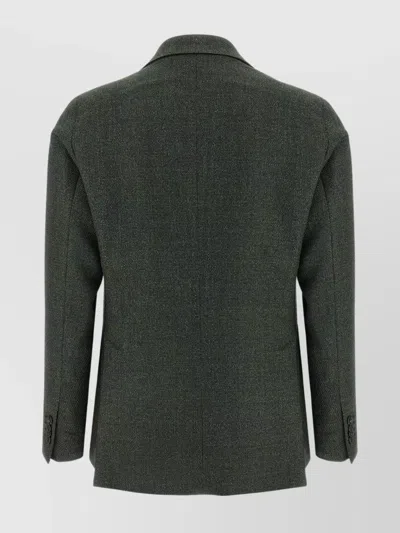 Tagliatore Double Breased Bottoned Blazer Montecarlo In Green