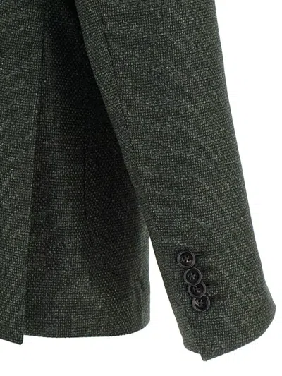 Tagliatore Double Breased Bottoned Blazer Montecarlo In Green