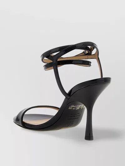 Stuart Weitzman Open Toe Wrap Patent Sandals