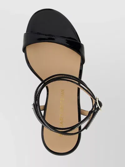 Stuart Weitzman Open Toe Wrap Patent Sandals