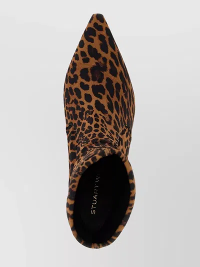 Stuart Weitzman Leopard-print Pointed-toe Boots