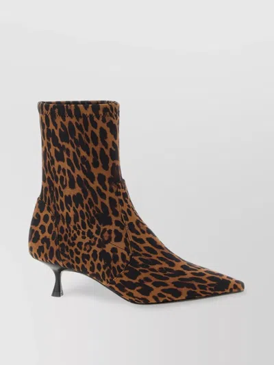 Stuart Weitzman Leopard-print Pointed-toe Boots