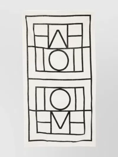 Totême Graphic Monogram Beach Towel With Soft Texture
