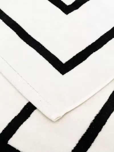 Totême Graphic Monogram Beach Towel With Soft Texture