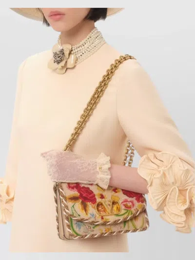 Valentino Garavani Wool And Silk Short Dress In Neutral