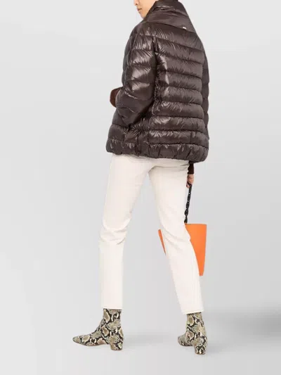Herno Quilted Down Jacket In Brown