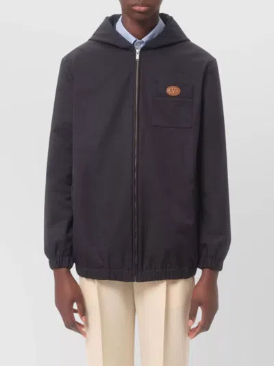 Valentino Garavani Nylon Hooded Jacket With Drawstring