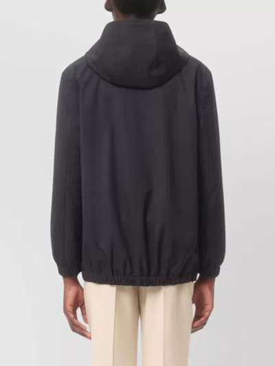 Valentino Garavani Nylon Hooded Jacket With Drawstring