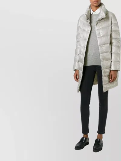 Herno Long Quilted Padded Coat With High Collar