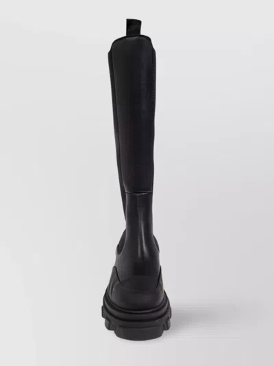 Ganni Chunky Lug Sole Knee-high Leather Boots