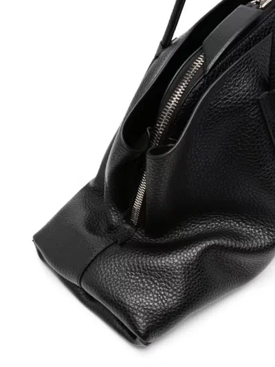 Attico Large Pebbled Shoulder Bag With Asymmetric Design