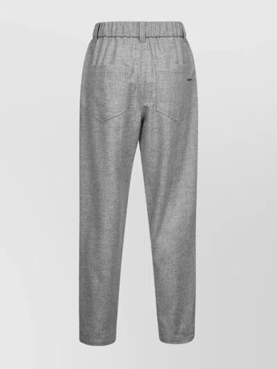 Brunello Cucinelli Wool Trousers With Elastic Waistband And Pleated Front