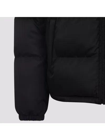 Prada Quilted Nylon Jacket Zip Pockets In Black