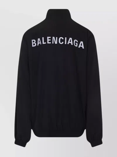 Balenciaga Oversized Windbreaker Jacket In Black